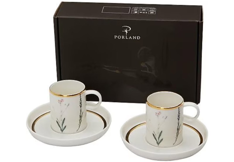 Porland Botanical 2 Kişilik Kahve Fincan Takımı